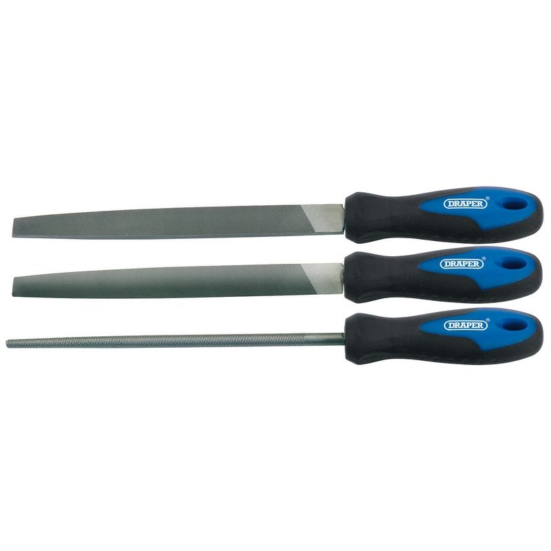 Soft Grip Engineers File Set 200Mm (3 Piece) - Duchy Fasteners