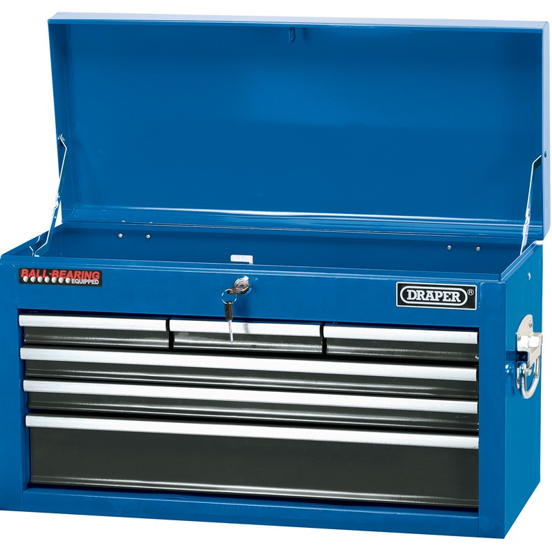 Narrow Tool Chest, 6 Drawer, 24", Blue - Duchy Fasteners