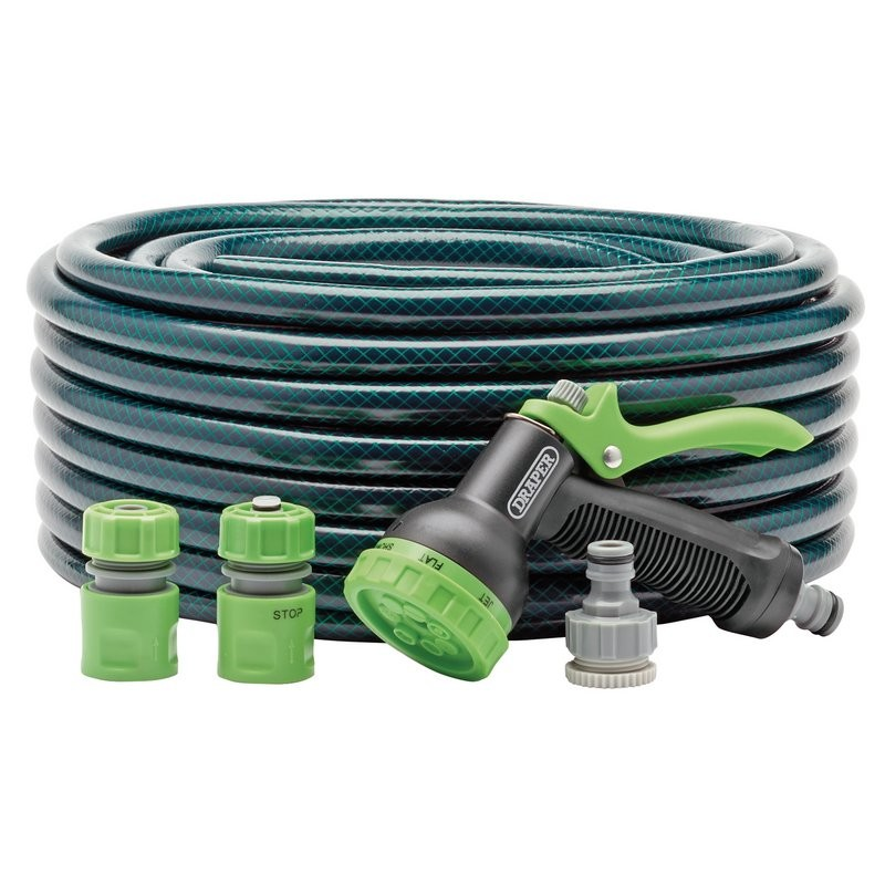 30M Green Hose Complete With Starter Kit - Duchy Fasteners