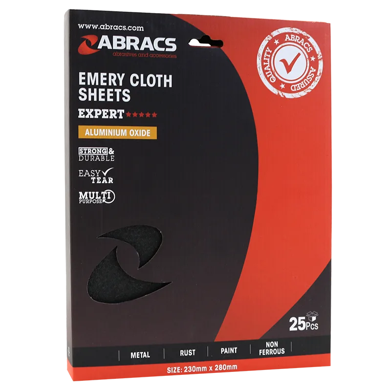 Emery Sheet 230mm x 280mm - Abracs Expert Emery Cloth Sheets