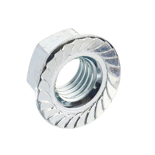 M16 Flange Nut Serrated Din 6923 Zinc - Duchy Fasteners