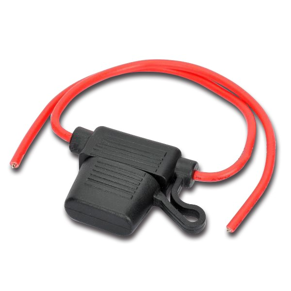 Blade Fuse Holder (Splash-Proof) 7.5A (25) 17Awg Red Cable - Duchy Fasteners