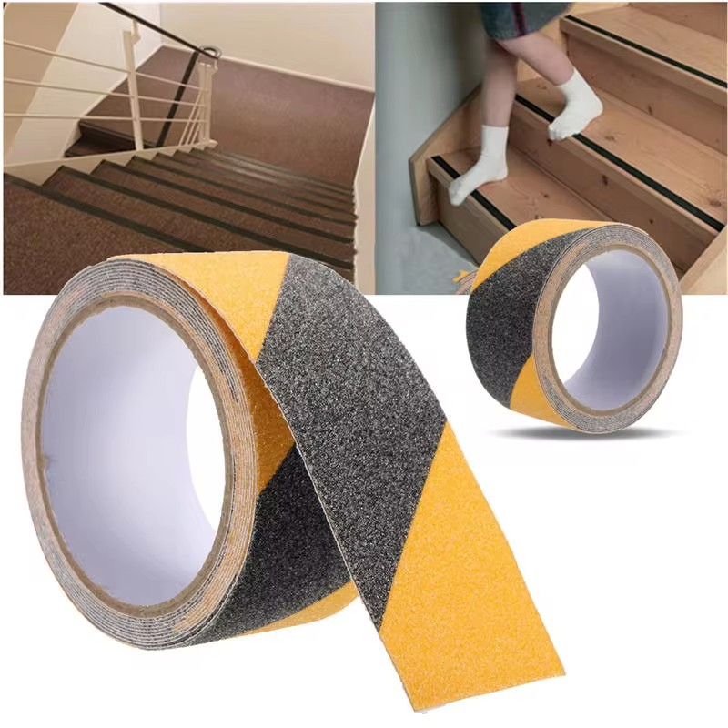 BLACK/YELLOW ANTI-SLIP TAPE 50M X 5M | Duchy Fasteners Cornwall