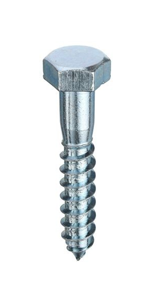 M16 X 100Mm - Hex Coachscrew Zinc Plated Din 571 - Duchy Fasteners