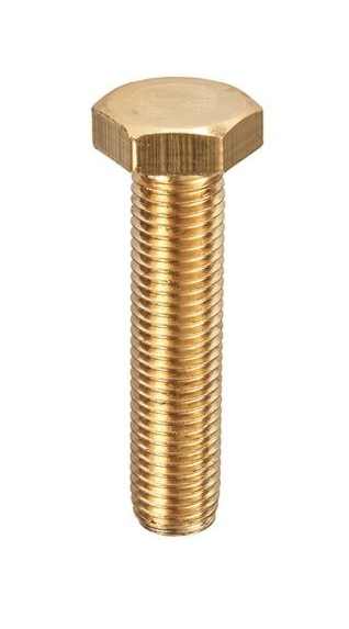 M16 x 70mm - Hex Head Setscrew Brass - Duchy Fasteners