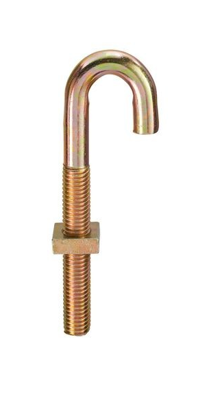 M8 Zinc Plated Hook Bolt With Nut - Duchy Fasteners