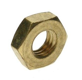 Brass Lock Nut (thin Nut) DIN 439 - Duchy Fasteners