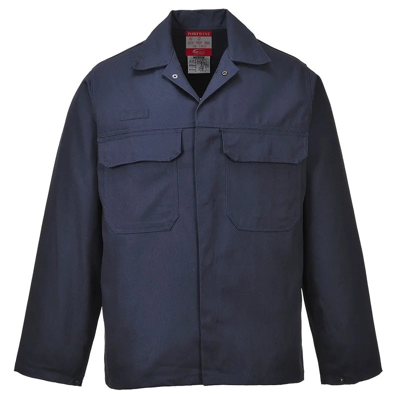 Bizweld Work Jacket Navy 4Xl(Flame Resistant) - Duchy Fasteners