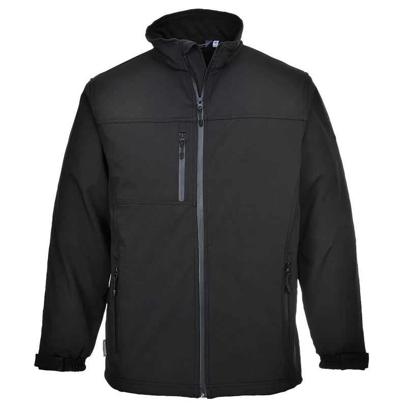 BLACK SOFTSHELL JACKET S - Duchy Fasteners