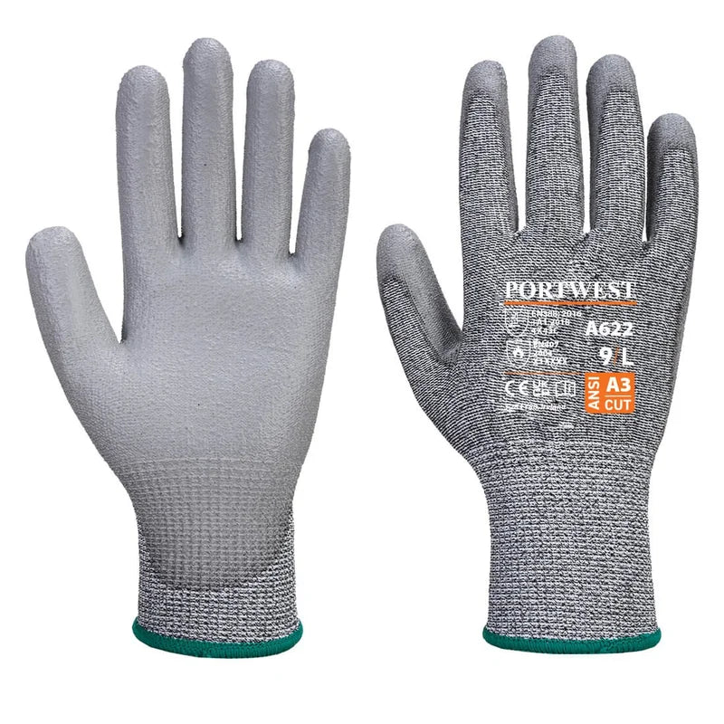 Cut 5 Pu Palm Glove Xl- Cut Resistant En420, En388, En407 - Duchy Fasteners