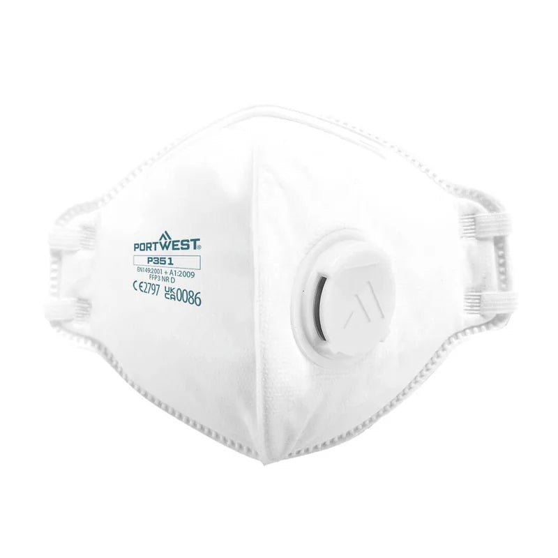 Ffp3 Valved Dolomite Fold Flat Respirator (Pk20) - Duchy Fasteners