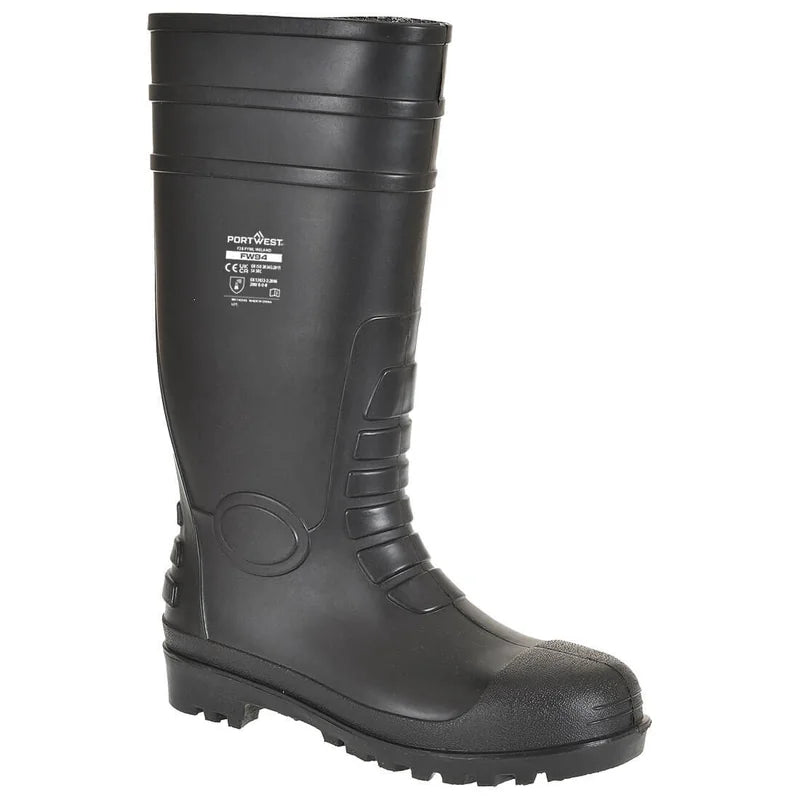 FW94 CLASSIC SAFETY WELLINGTON S4 BLACK 39/6 - Duchy Fasteners