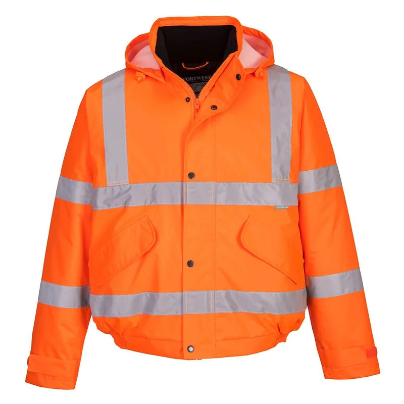 Hi-Vis Bomber Jacket Orange M - Duchy Fasteners
