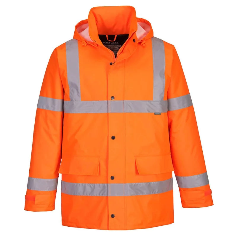 Hi-Vis Traffic Jacket Orange L - Duchy Fasteners