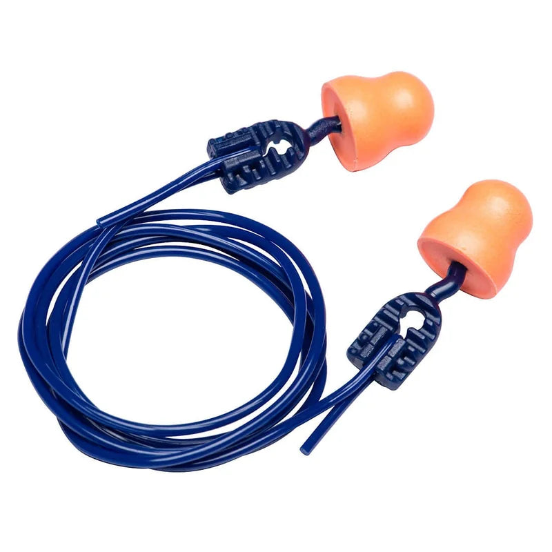 No Touch Easy Fit Pu Ear Plugs Corded (200 Pairs) Orange - Duchy Fasteners