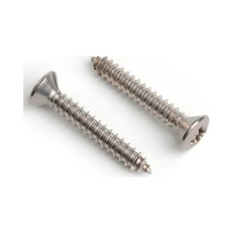 Pozi Raised Countersunk Self Tapping Screws Stainless Steel A2