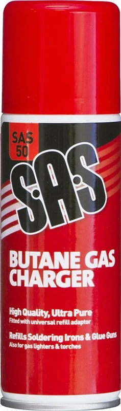 Sas Butane Gas Charger 200Ml - Duchy Fasteners