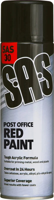 Sas Post Office Red Gloss Paint 500Ml - Duchy Fasteners