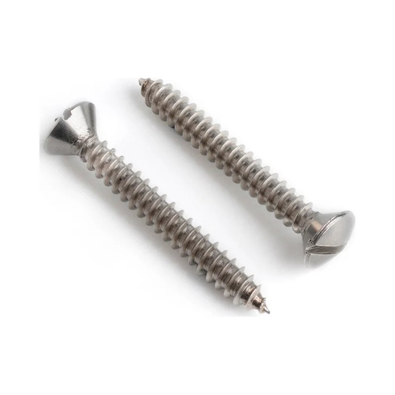 Slotted Raised Countersunk Wood Screws Stainless Steel A2