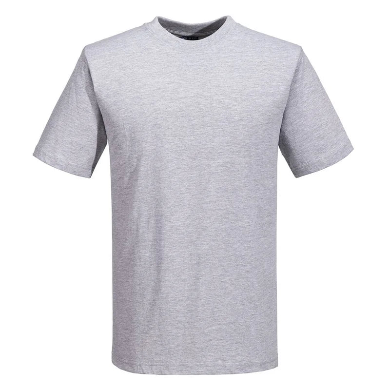 Turin Premium T-Shirt Heather Grey M - Duchy Fasteners