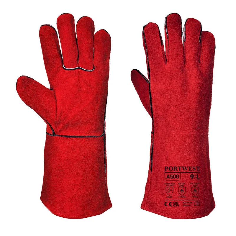 Welders Gauntlet Red (Lined) A500 Xl - Duchy Fasteners