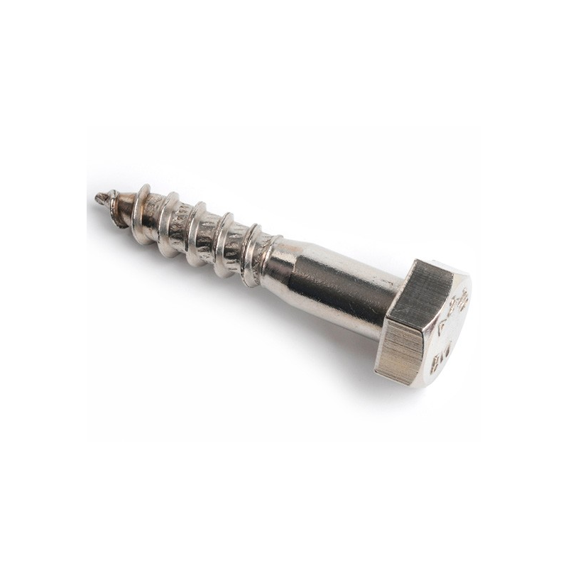 M8 x 50 - Hex Coachscrew DIN 571 304 Ss A2 - Duchy Fasteners