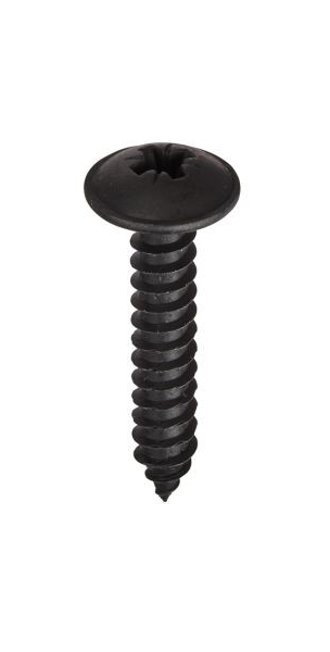 10 X 1" - Flange Pozi Head Self Tapper Black - Duchy Fasteners