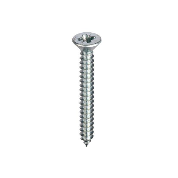 14 X 1 - 3/4 Countersunk Pozi Self Tapper Blunt Pt Zinc - Duchy Fasteners