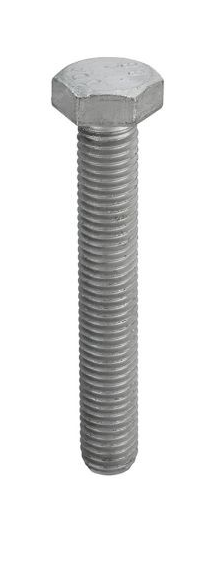 M30 X 150Mm - Hex Head Setscrews Galvanised High Tensile 8.8 Metric Din 933 - Duchy Fasteners