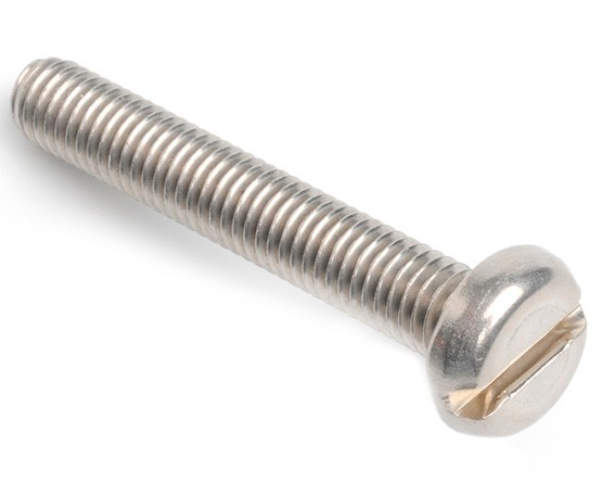 M2.5 x 6MM - Slotted PAN Machine Screw Zinc Plated DIN 85