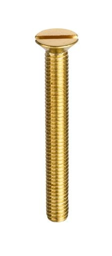 M12 x 60mm - Slotted Brass Countersunk Machine Screw - Duchy Fasteners