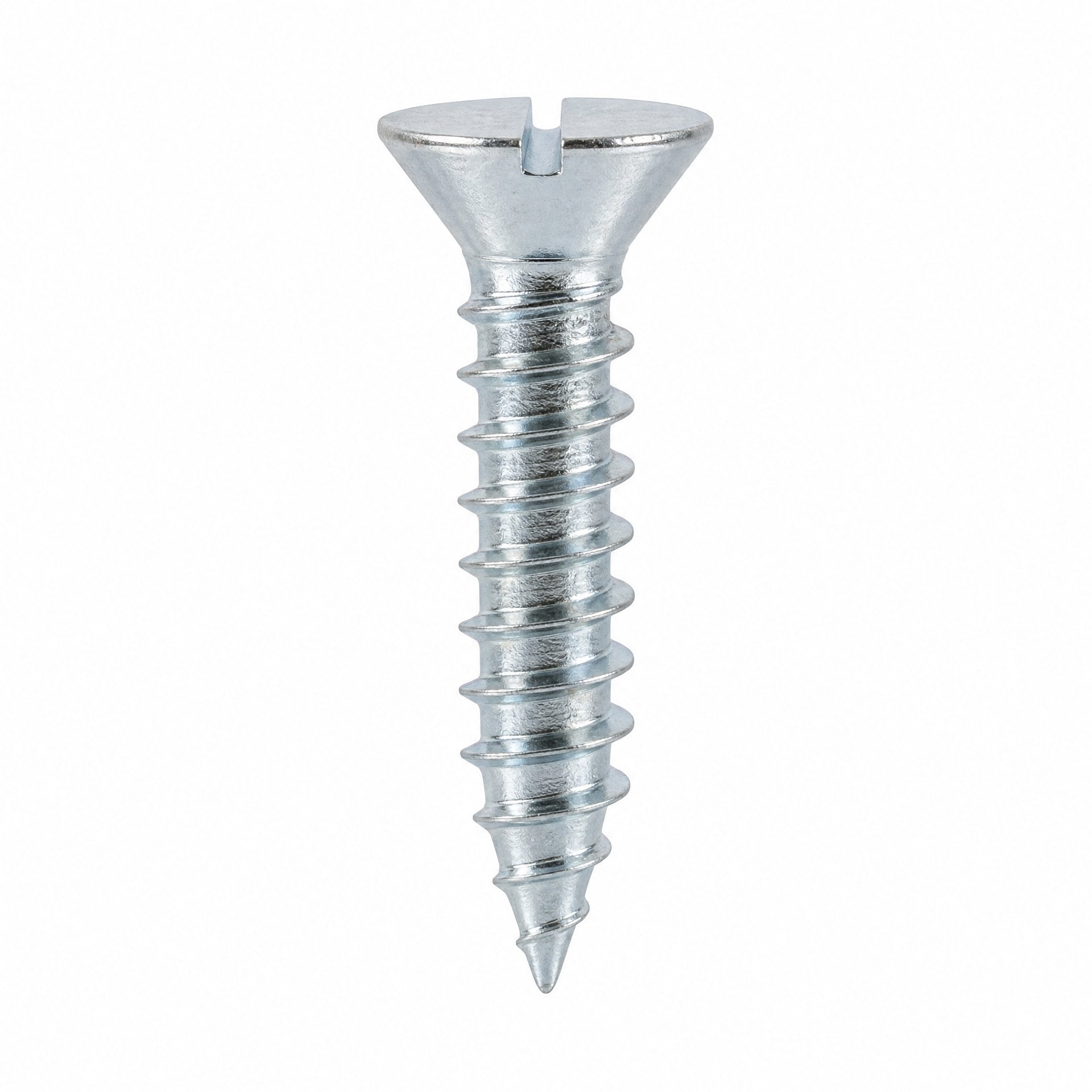 Slotted Countersunk Self Tapping Screw Zinc Plated