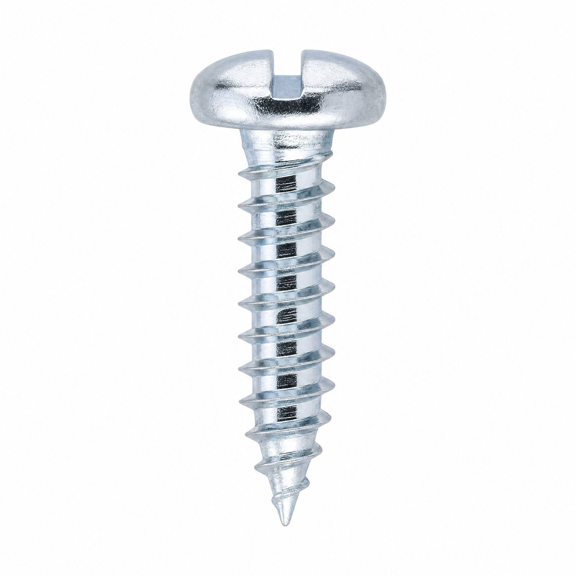 Slotted Pan Head Self Tapping Screw Zinc Plated