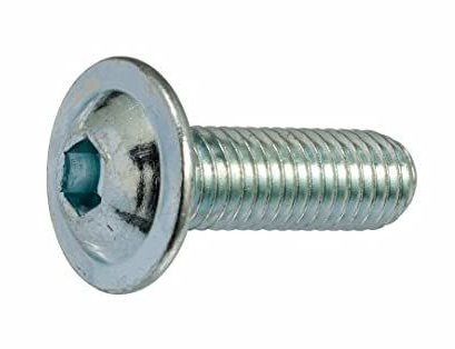 M8 X 12Mm - Socket Button Flange Zinc Plated Din 267 - Duchy Fasteners