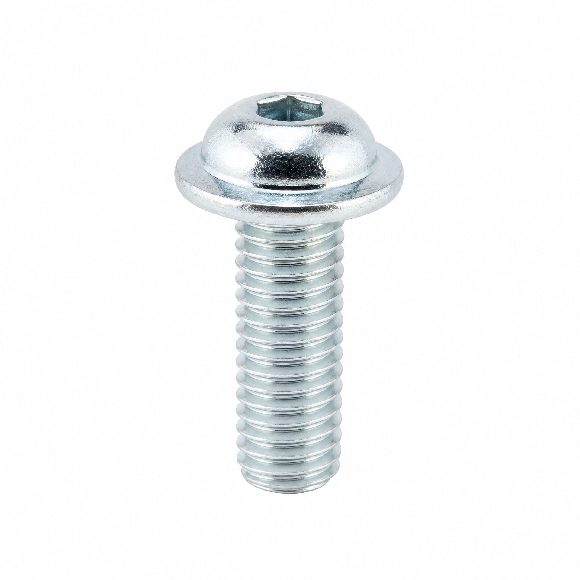 Socket Button Flange Head Zinc Plated Machine Screws