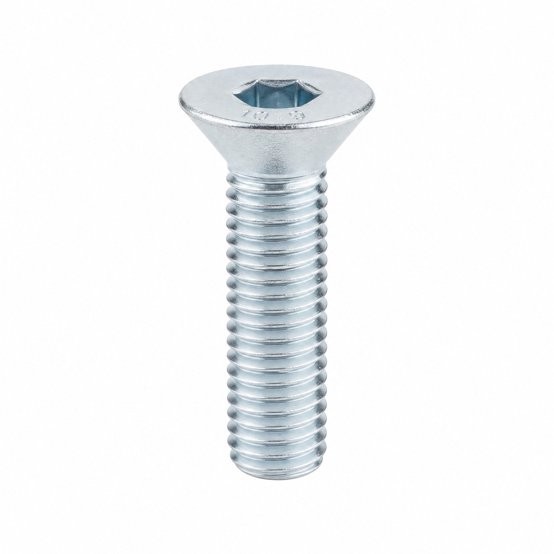 Socket Countersunk Zinc Plated Machine Screws Grade 10.9