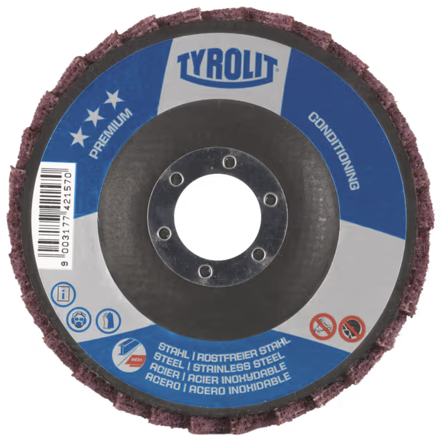 Tyrolit SCM Premium Conditioning Flap Disc 115mm for Steel and Stainless Steel