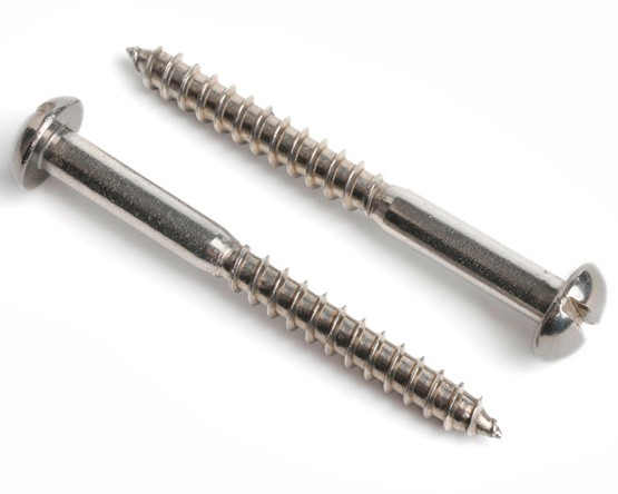12 x 2" - POZI Rnd Woods DIN 7996 A2 - Duchy Fasteners