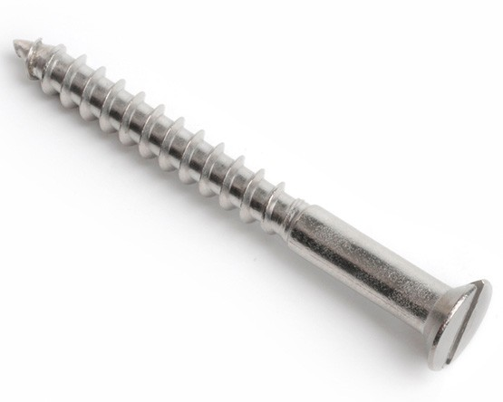 8 x 1" - Slotted Countersunk Woodscrew DIN 97 A4 - Duchy Fasteners