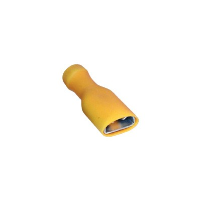 Yellow Spade Terminal 9.5Mm (100) Fully Insulated - Duchy Fasteners