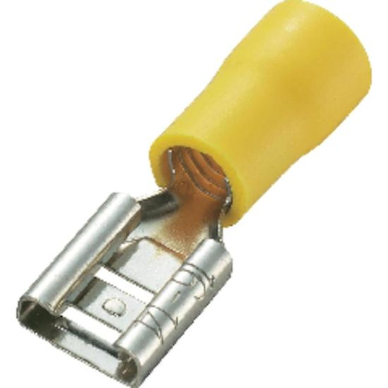 Yellow Spade Terminal 9.5Mm (100) - Duchy Fasteners