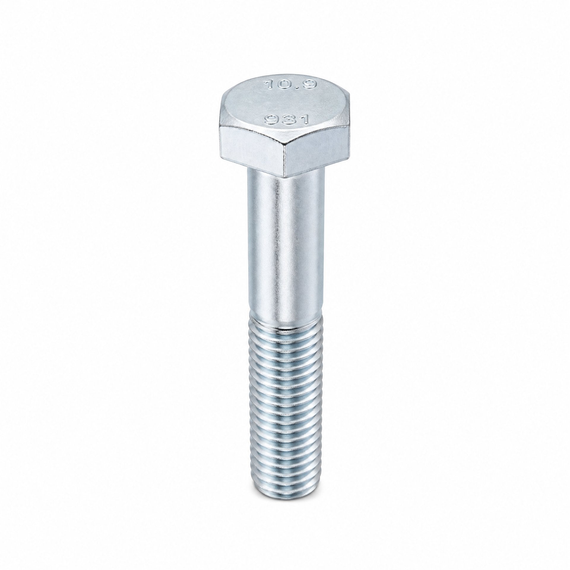 Zinc Plated High Tensile Hex Head Bolt 10.9 DIN 931