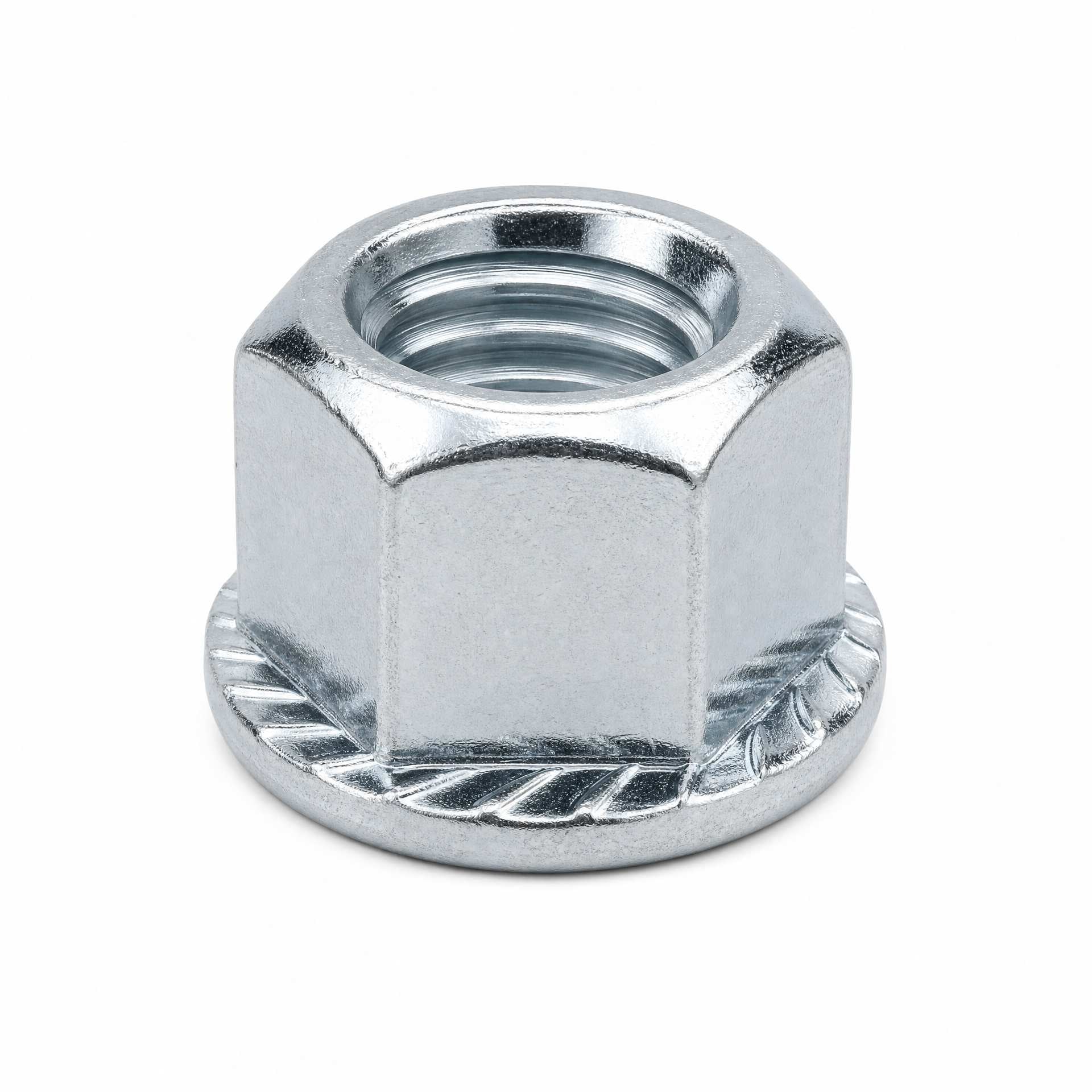 Zinc Plated Serrated Flange Nut